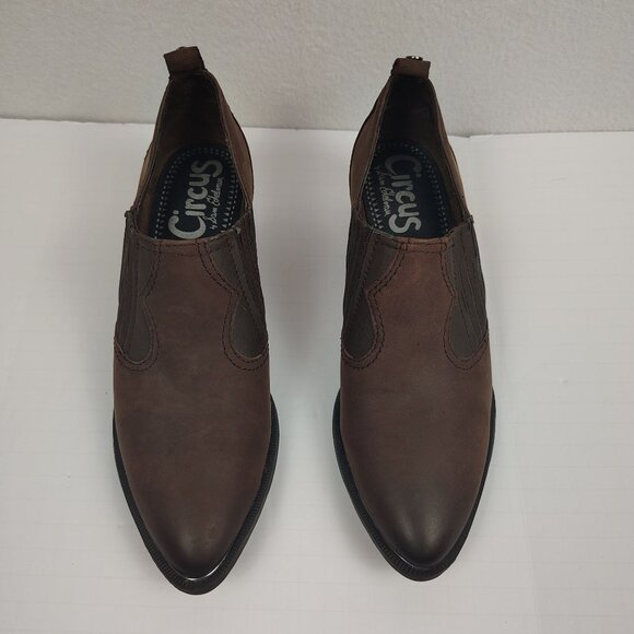 Circus by Sam Edelman Halton Western Booties Womens 8.5 Leather Boot - Picture 2 of 11